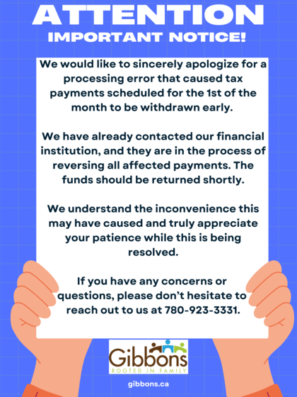 Tax Payment Processing Error