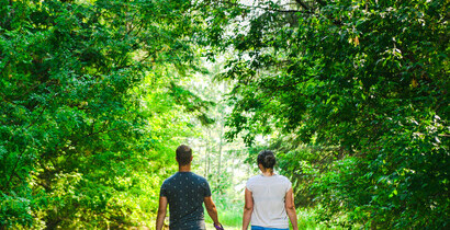 People hiking trails